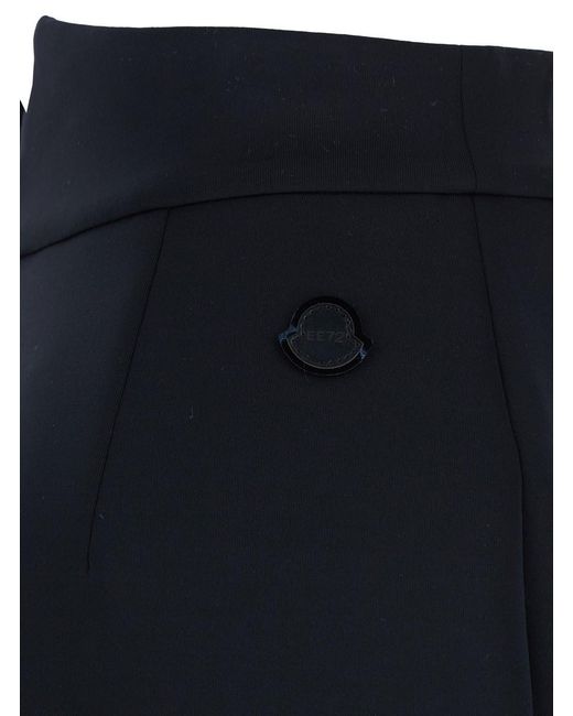 Moncler Genius Blue Skirt With Logo Patch Applied On The Back