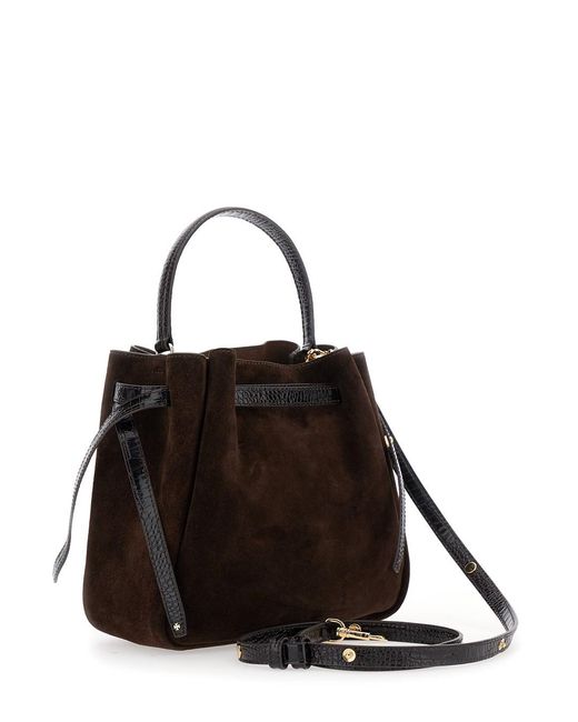 Tory Burch Black 'Romy' Handbag With Adjustable And Removable Shoulder