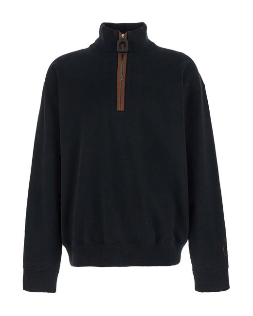Felpa Con Zip Sul Fronte E Logo Ricamato Sulla Manica di J.W. Anderson in Blue da Uomo