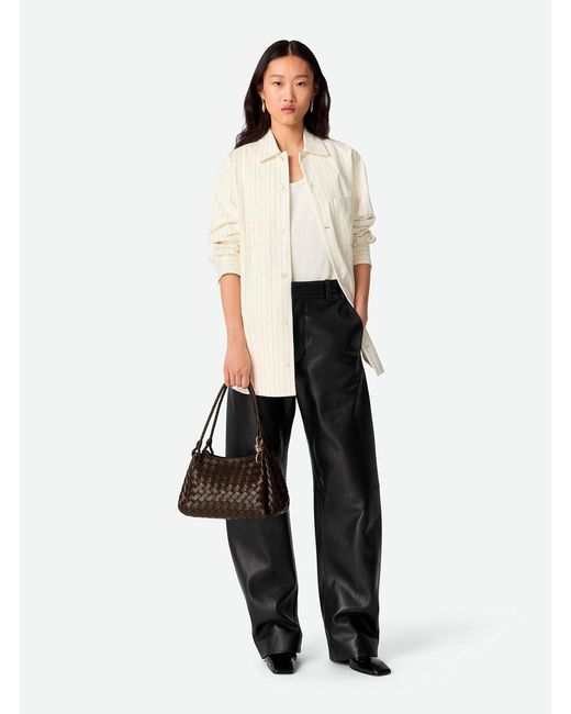 Bottega Veneta Black Shoulder Bag 'Parachutte' With Knot Detail And Intreccio Motif