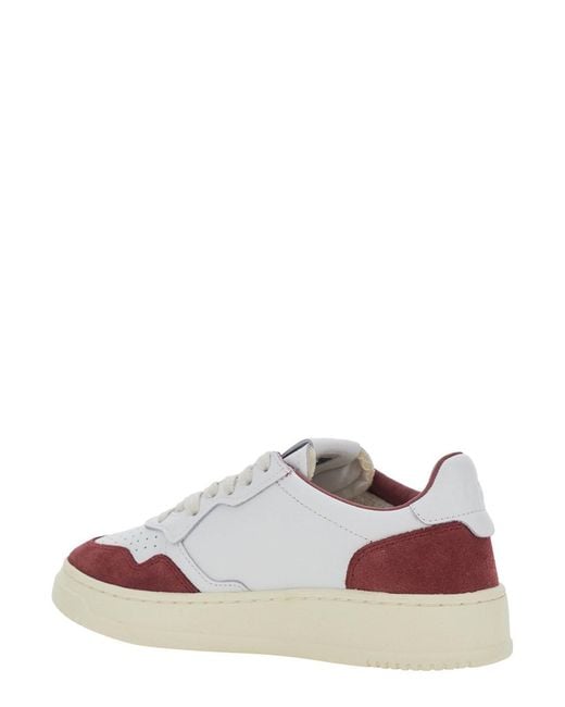 Autry White Medalist Low-Top Sneakers