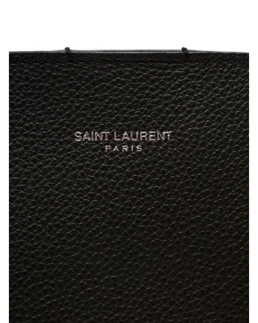 Borsa Shopping Con Logo Laminato di Saint Laurent in Black da Uomo