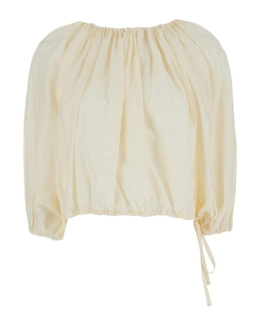 Philosophy Di Lorenzo Serafini Natural Top With Gathers