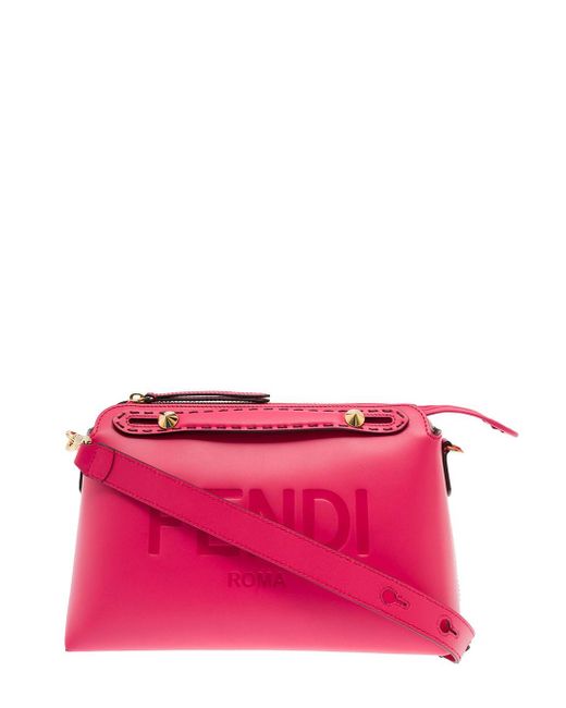 Borsa a tracolla by the way in pelle fucsia con logo donna di Fendi in Rosa  | Lyst