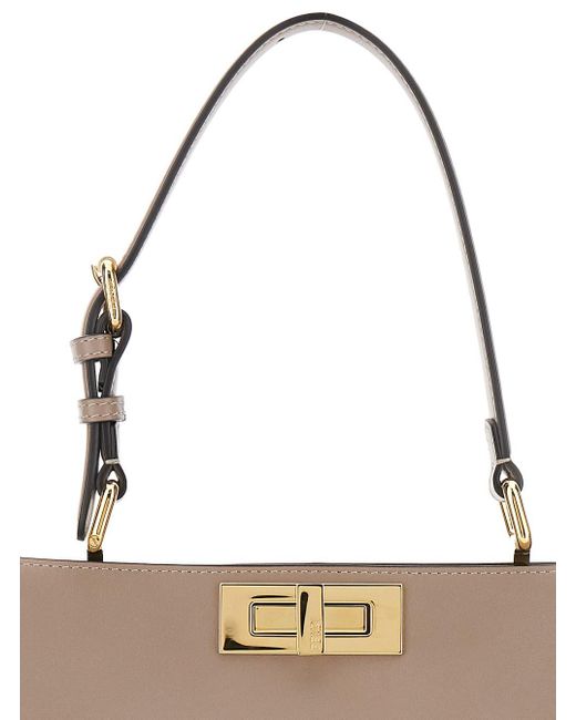 Borsa A Mano 'Pekaboo Soft Grande' Con Chiusura A Girello di Fendi in Natural
