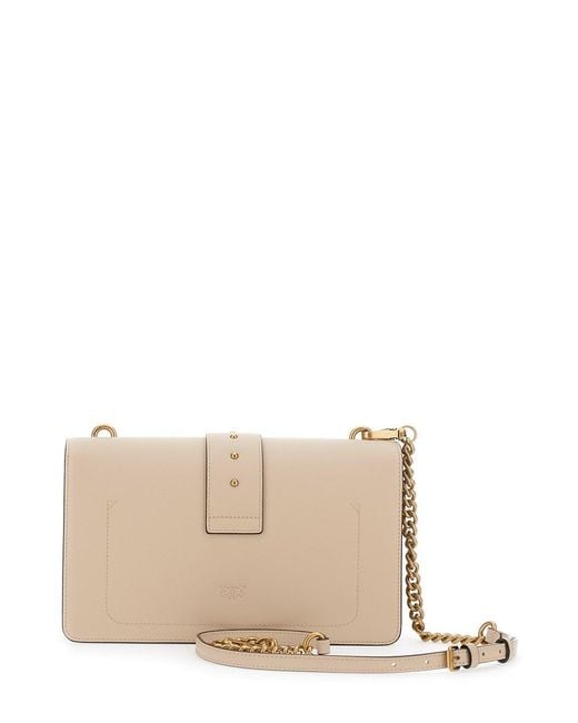 Pinko Natural Shoulder Bag Love One Classic Leather