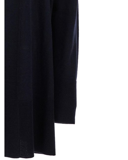 Allude Blue Open Cardigan With Long Sleeves