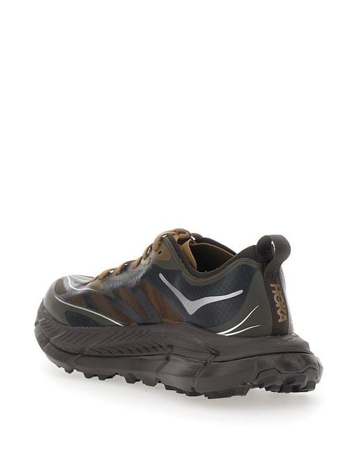 Hoka One One Gray Sneaker Mafate Speed 4 Lite Low Top With Mesh Inserts