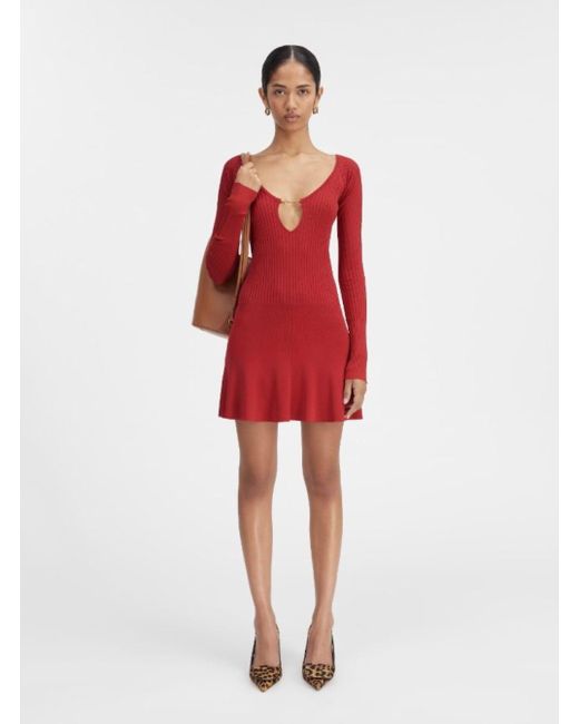 Jacquemus Red 'La Mini Robe Pralù' Mini Dress