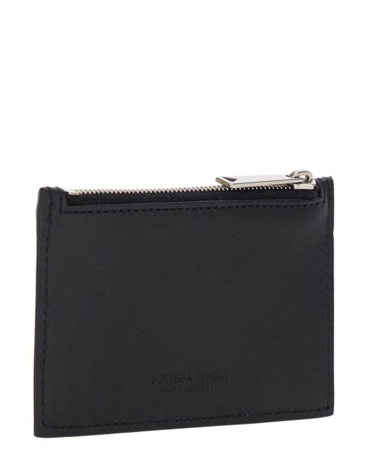 Bottega Veneta Black Card-Holder With Intreccio Motif for men