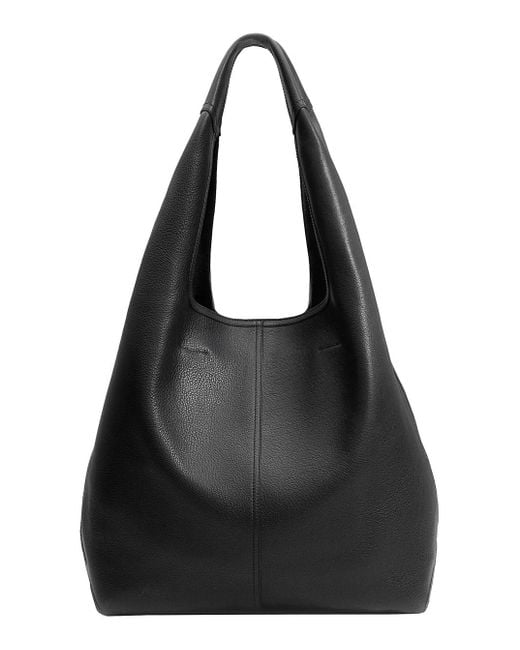 AMI Black Etienne Leather Hobo Bag
