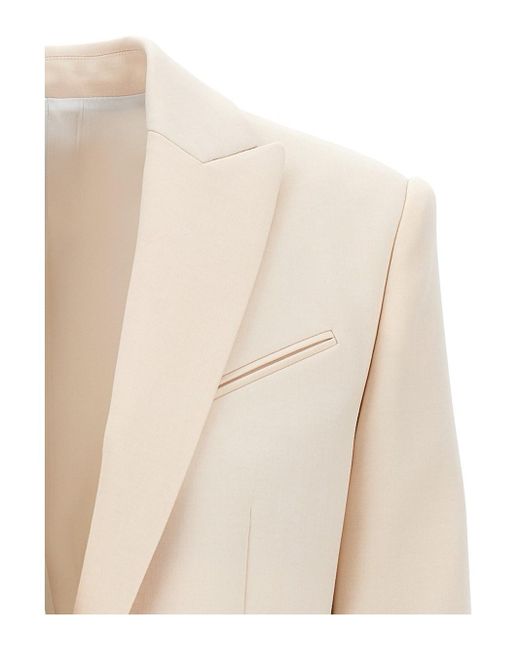 Philosophy Di Lorenzo Serafini Natural Single-Breasted Jacket With A Sin