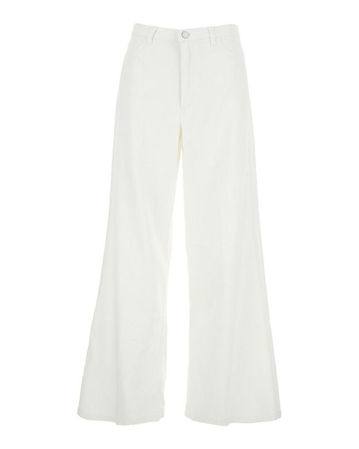 ..,merci White Jeans 'Bleach Effect' With Five Pockets