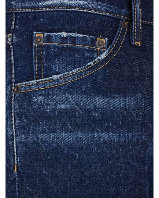 DSquared² Blue 'Cool Guy' Jeans With Logo Patch On The Rear And Ripped Details for men