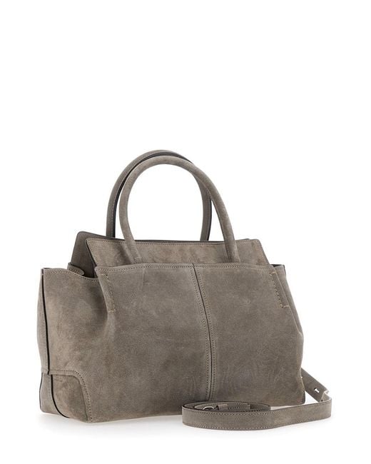 Tod's Metallic Shopping Di Bag Small