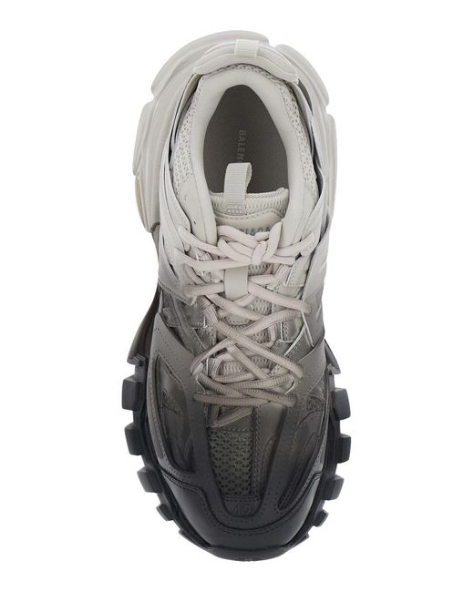 Balenciaga Gray 'Track' And Low Top Sneakers With Logo Lettering On The Tongue for men