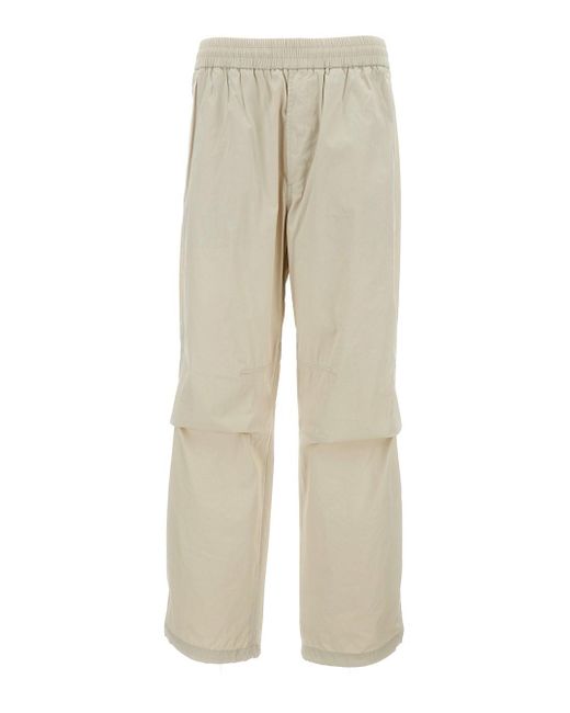 Burberry Natural Cargo Pants With Stretch Waist for men