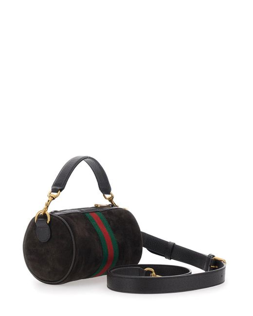 Gucci Black 'Ophidia Mini' Handbag With Gg Logo And Web Detail On The Front for men