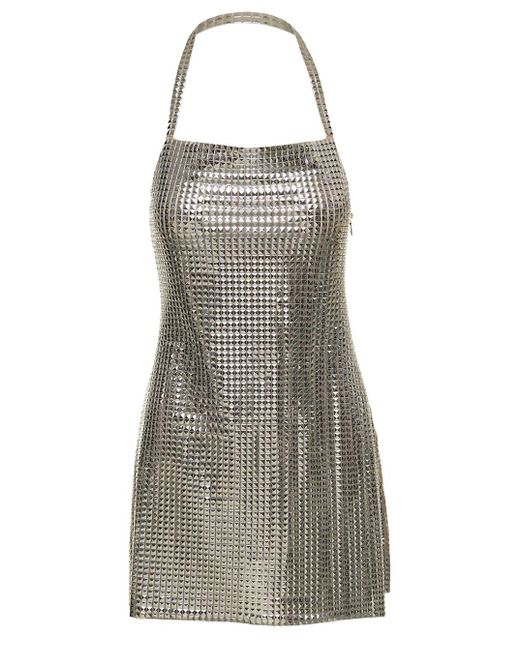 Crystal-Embellished Dress di GIUSEPPE DI MORABITO in Metallic
