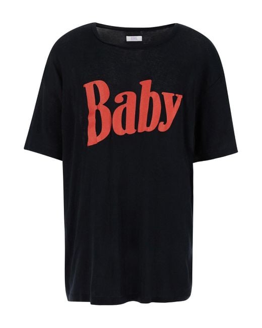 ERL Black Oversized T-Shirt With Baby Print for men