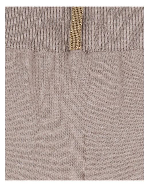 Fabiana Filippi Natural Wool And Silk Pants For