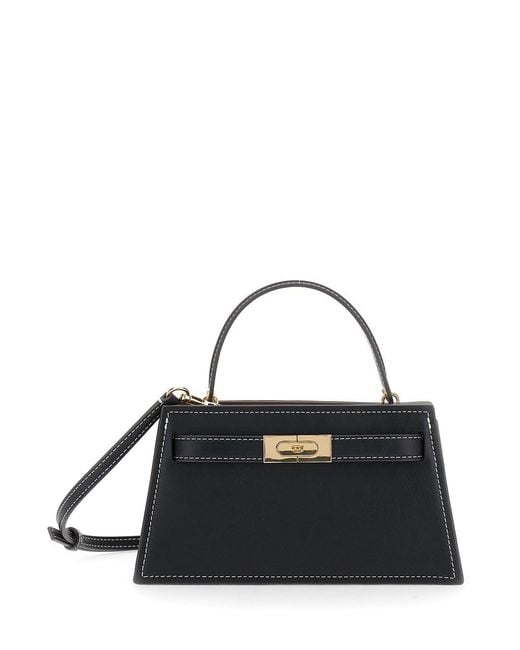 Tory Burch Black Shoulder Bag Lee Radziwill Leather