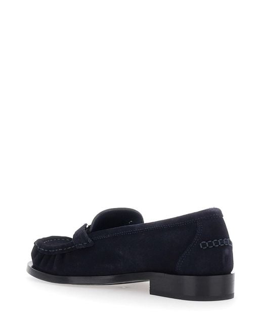 Ferragamo Blue Marian Soft Mocassin