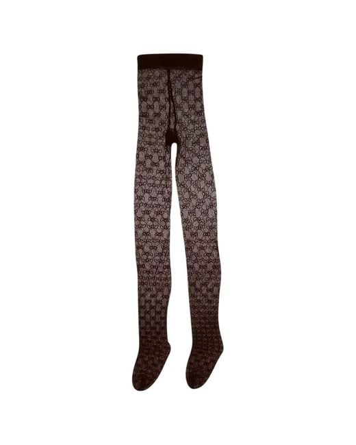 Gucci Brown Tights Plainy Gg Pa Ea Collant