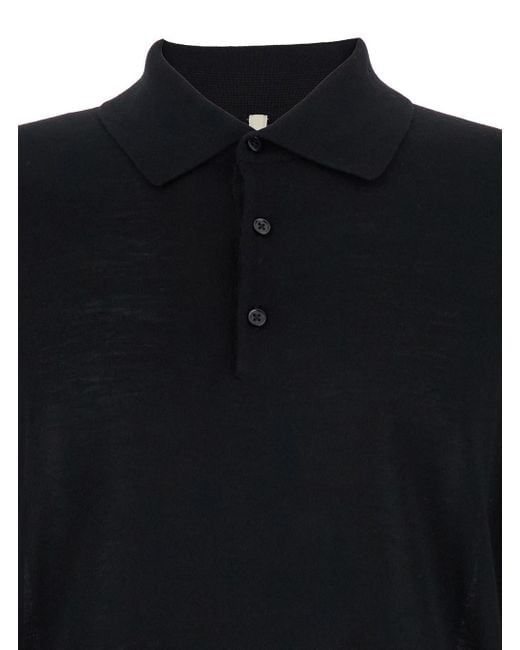 sunflower Blue Polo Shirt With Classic Collar And Ribbed Trims for men