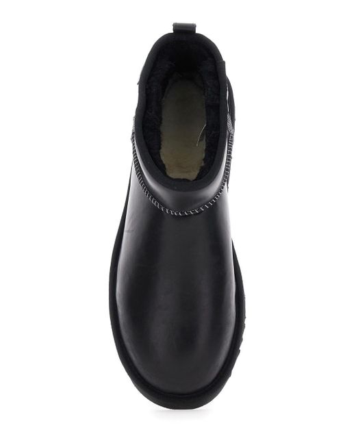 Ugg Black 'Ultra Mini' Boots With Logo Patch On Back for men
