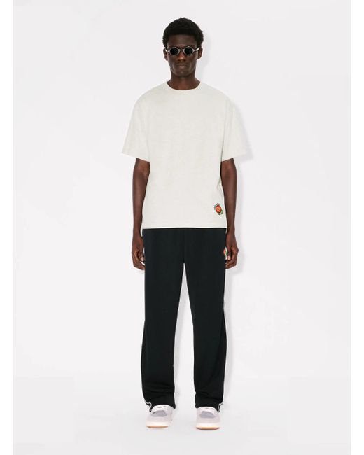 KENZO Blue 'Pop' Pants With Elastic Waist And Logo Patch On The Side for men