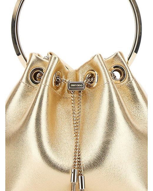 Jimmy Choo Metallic Handbag Bon Bon Leather