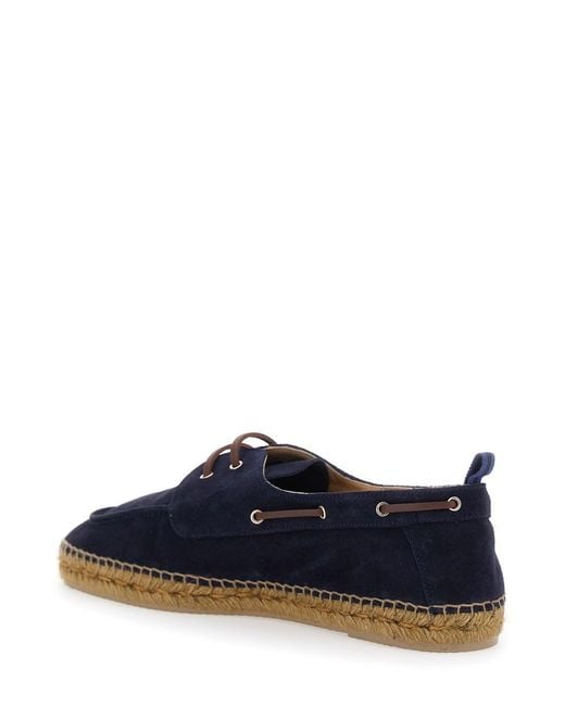 Castaner Blue Espadrilles 'Nemo T/186 Serraje' With Rounded Leather To for men