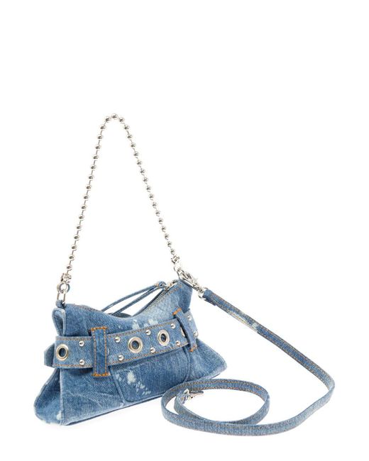 DSquared² Blue 'Gothic' Light Shoulder Bag With Belt Detail