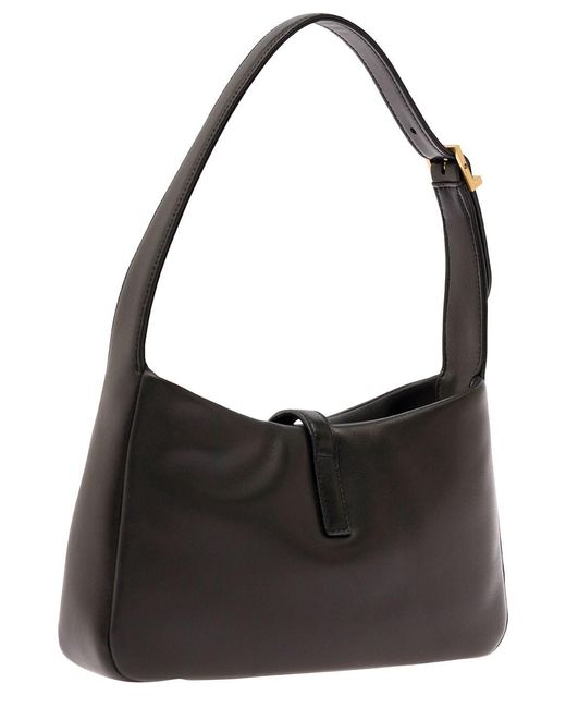 Saint Laurent Black 'Le 5 À 7 Padded' Shoulder Bag With Logo Detail