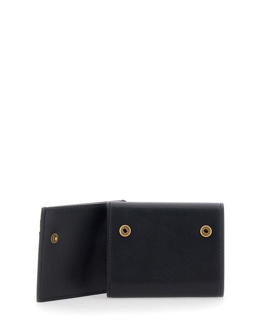 Pinko Blue 'Saddle' Wallet With Logo Detail On The Front