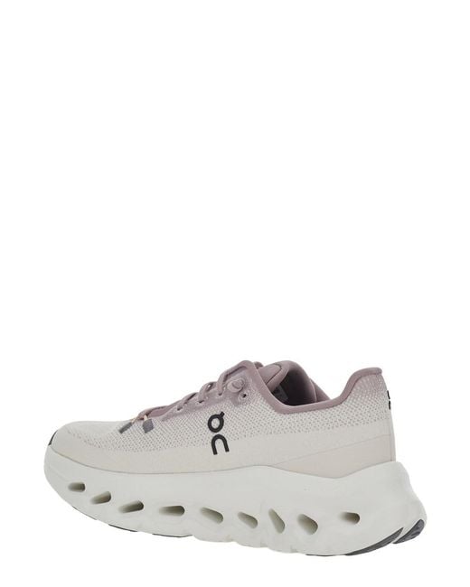 On Shoes White Cloudtilt Sneakers Featuring A Cushied Sole And Upper