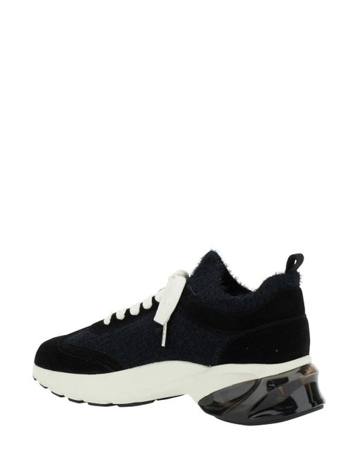Tory Burch Black 'Good Luck' Sneakers With Running Sole