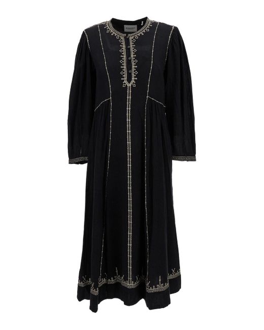 Isabel Marant Black 'Pippa' Midi Dress