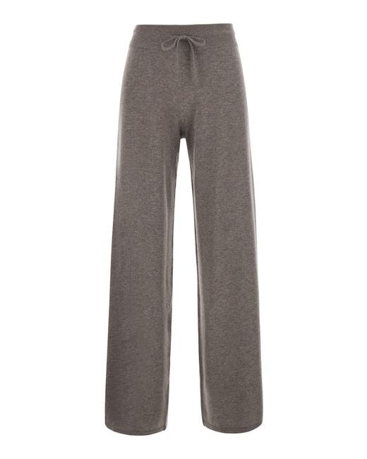 Lisa Yang Gray Sofi Trousers With Pockets And 100% Cashmere
