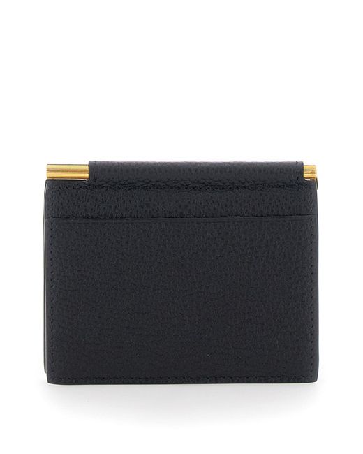 Tom Ford Black Clip Bifold for men