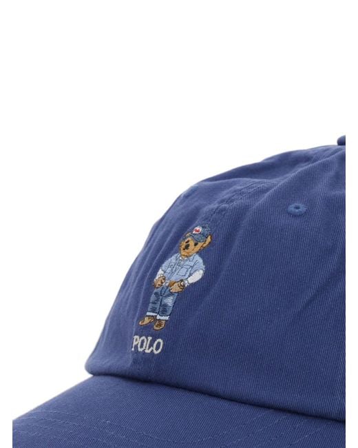 Polo Ralph Lauren Blue Baseball Cap Cotton for men