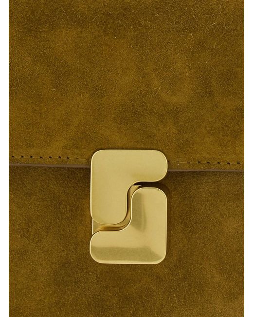 Soeur Green Belt Bag "Bell" With Cotton Details For