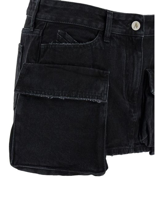 The Attico Black Fay Mini-Skirt With Oversized Cargo Pockets