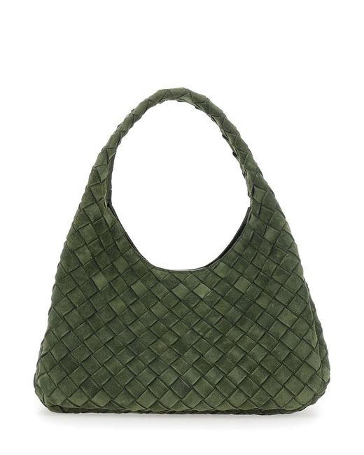 Bottega Veneta Green 'Campana Small' Shoulder Bag With Closure With La