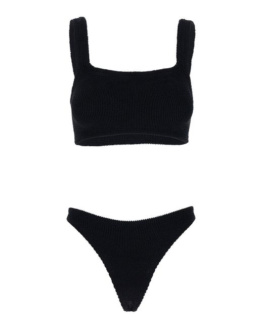 Hunza G Black 'Xandra' Bikini With Fixed Straps