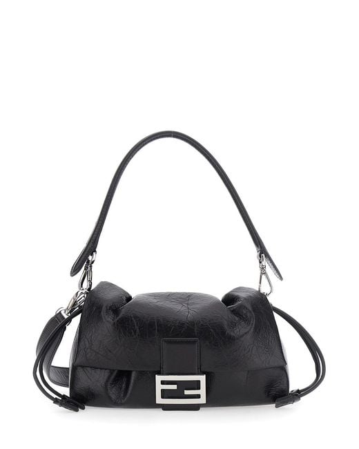 Fendi Black Baguette Soft Medium Jamie