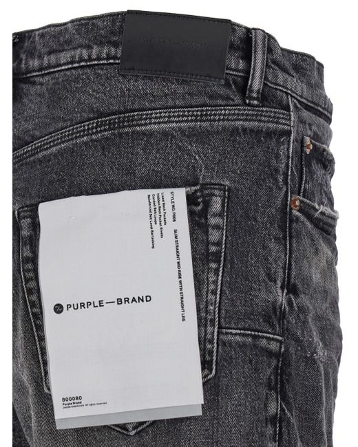 Purple Brand Gray Brand Straight Five Pocket Jeans for men