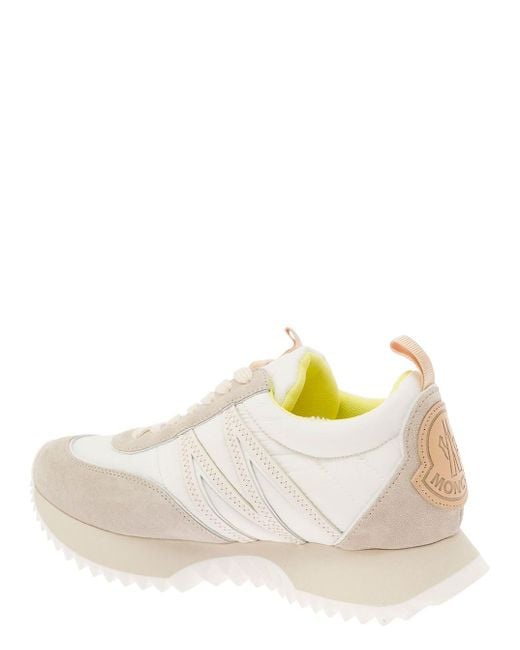Sneaker Basse 'Pacey' Con Suola Gommata di Moncler in White