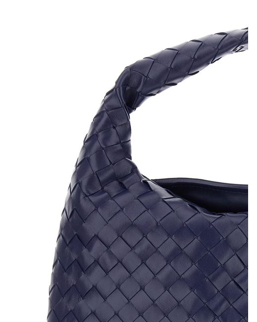 Bottega Veneta Blue 'Hop' Shoulder Bag With Intreccio Motif